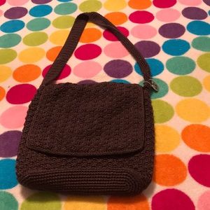 The Sak Dark Brown Knit Purse